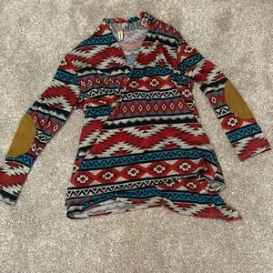 cute western pattern blouse